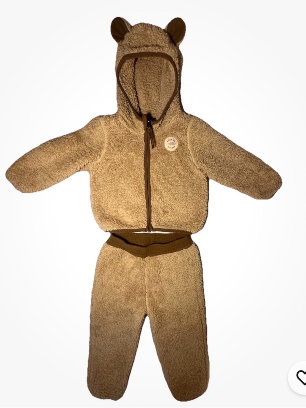 The North Face Infant Sherpa Hoodie - Beige/Tan 12-18 months